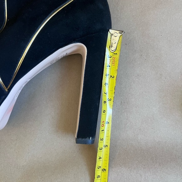 Women’s Luis Onofre Black Suede Leather Platform High Heel Ankle Boots 39 - Picture 7 of 12